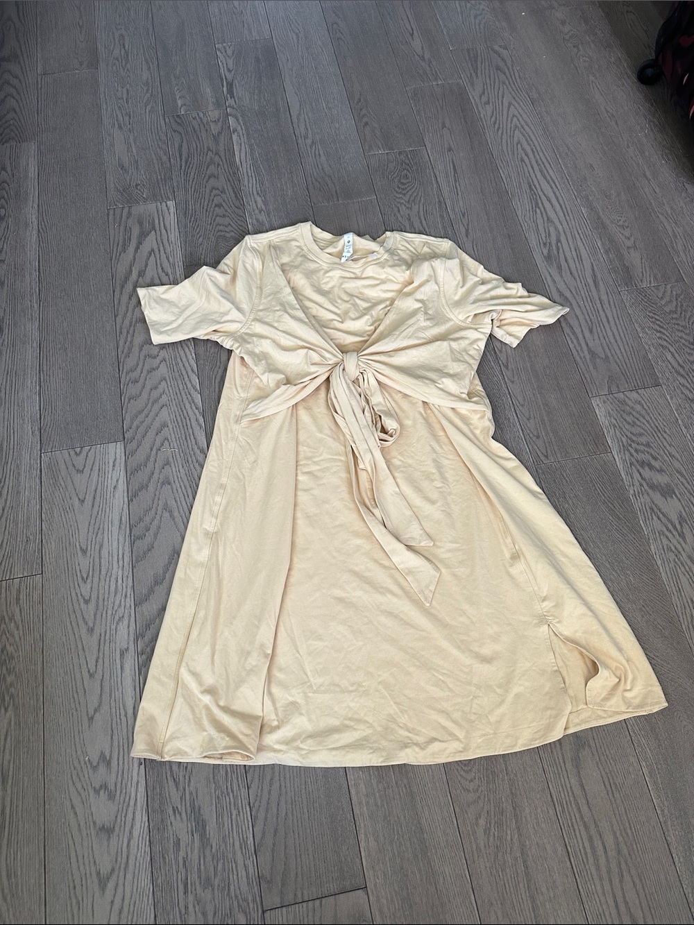 lululemon athletica Cream Tie-Front Midi Dress
